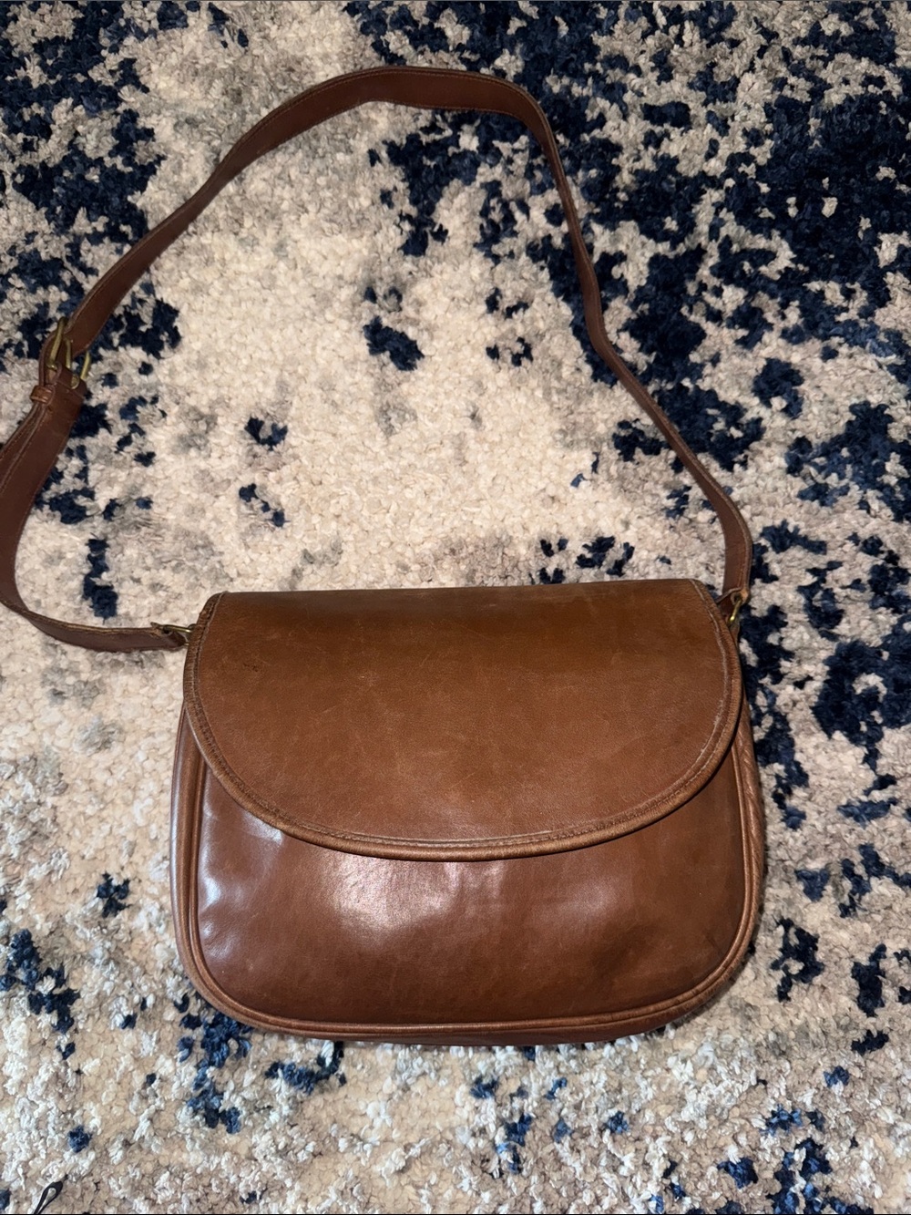vintage brown leather Coach Fletcher Bag (Style 4150)